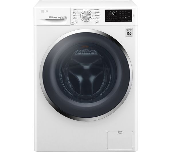 LG F4J6TN2W NFC 8 kg 1400 Spin Washing Machine - White, White