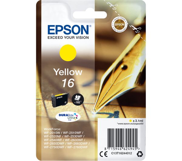 Epson Pen & Crossword 16 Yellow Ink Cartridge