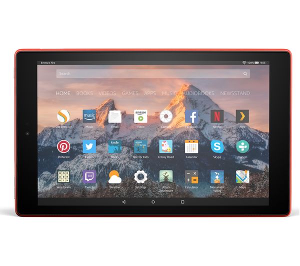AMAZON Fire HD 10 Tablet with Alexa (2017) - 32 GB, Red, Red