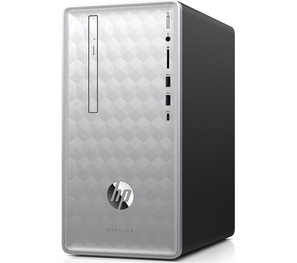 HP Pavilion 590-p0100na Intel® Core i5 Desktop PC - 2 TB HDD, Silver, Silver