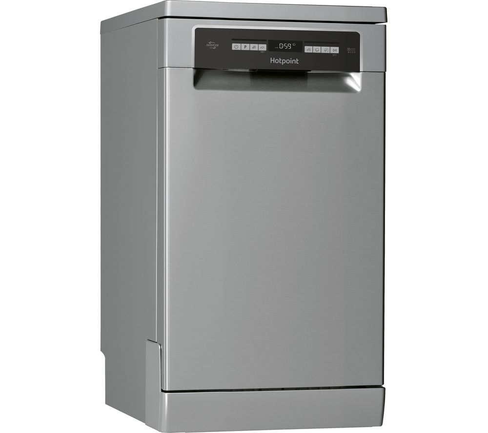 HSFO 3T223 W X UK Slimline Dishwasher - Stainless Steel, Stainless Steel