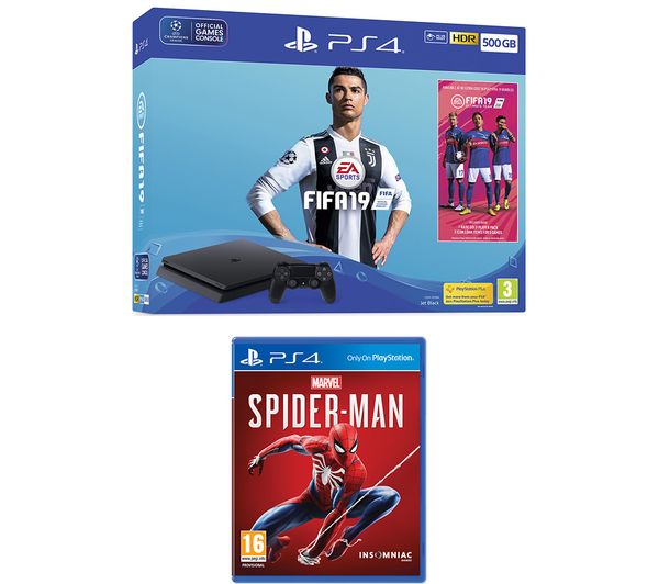 SONY PlayStation 4 500 GB, FIFA 19 & Marvel's Spider-Man Bundle