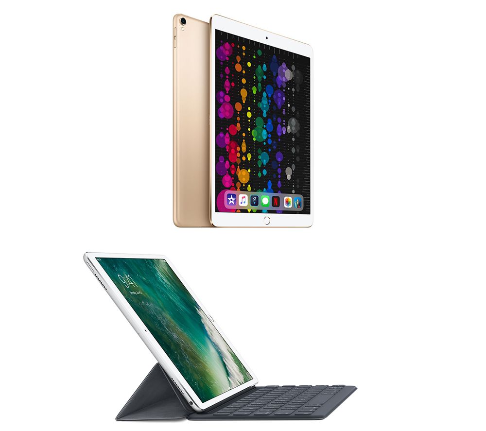 10.5" iPad Pro (2017) & Smart Keyboard Folio Case Bundle - 64 GB, Gold, Gold