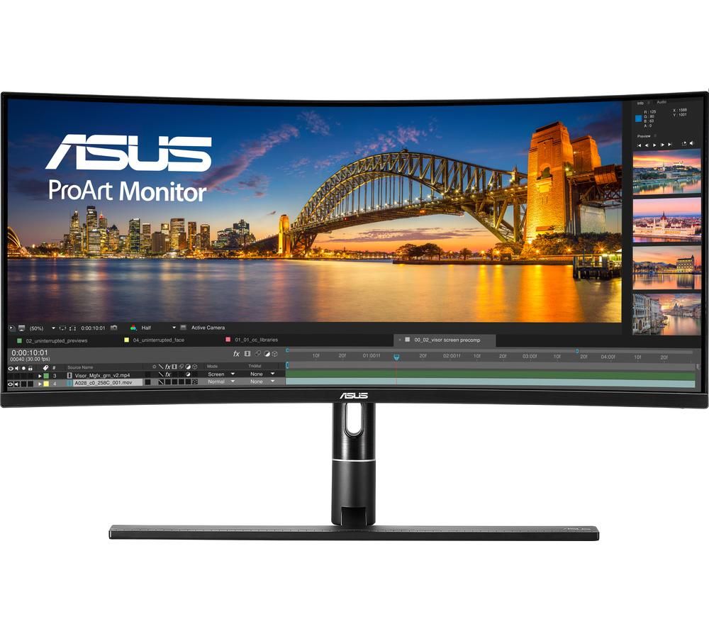 ASUS ProArt PA34VC Quad HD 34.1" Curved LCD Monitor - Black, Black