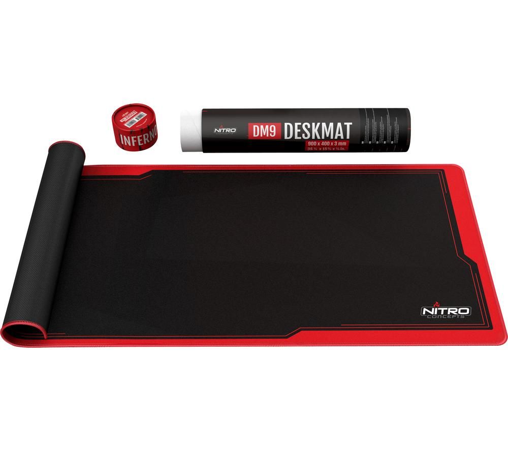NITRO CONCEPTS DM9 Deskmat Gaming Surface - Red, Red