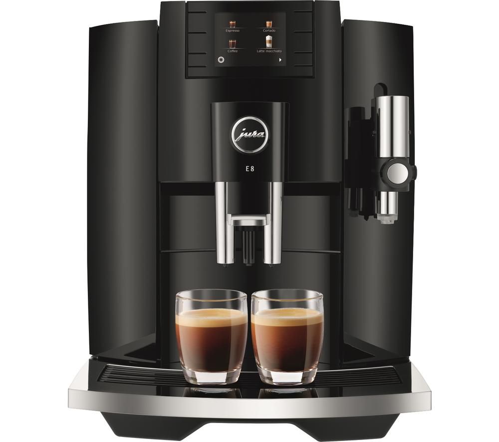 JURA E8 15372 Smart Bean to Cup Coffee Machine - Black, Black