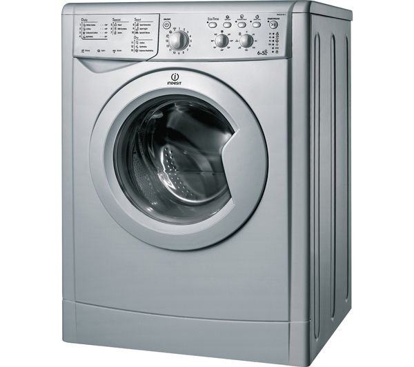 Indesit Washer Dryer IWDC 6125S  - Silver, Silver