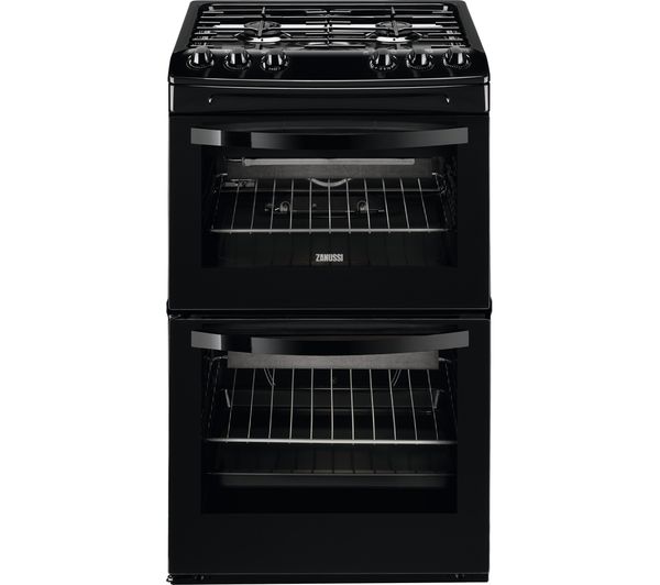 ZANUSSI ZCG43010BA Gas Cooker - Black, Black