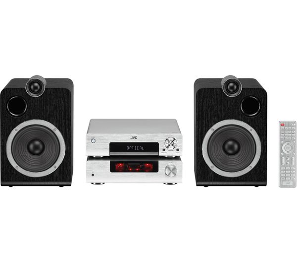 JVC UX-D457S Wireless Traditional Hi-Fi System - Silver, Silver