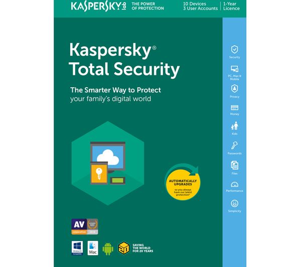 KASPERSKY Total Security 2018 - 1 year for 10 devices