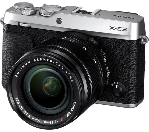 FUJIFILM X-E3 Mirrorless Camera with XF 18-55 mm f/2.8-4 Lens - Silver, Silver