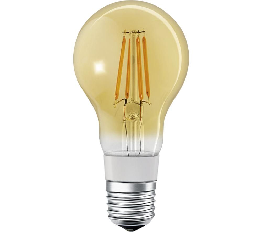 LEDVANCE SMART Filament Classic Dimmable LED Light Bulb - E27, Yellow, Yellow