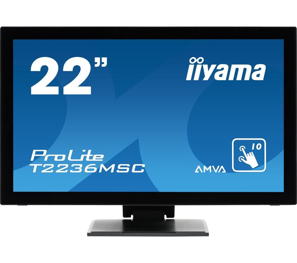 IIYAMA ProLite T2236MSC-B2 Full HD 22" LCD Touchscreen Monitor - Black, Black