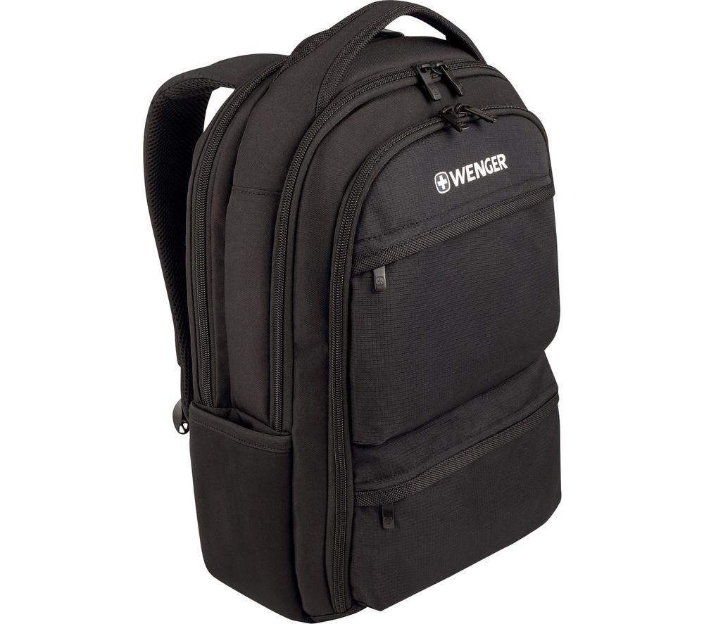 WENGER Fuse 15.6" Laptop Backpack - Black, Black