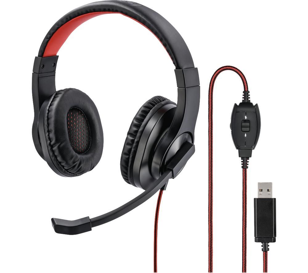 HAMA HS-USB400 Headset - Black, Black