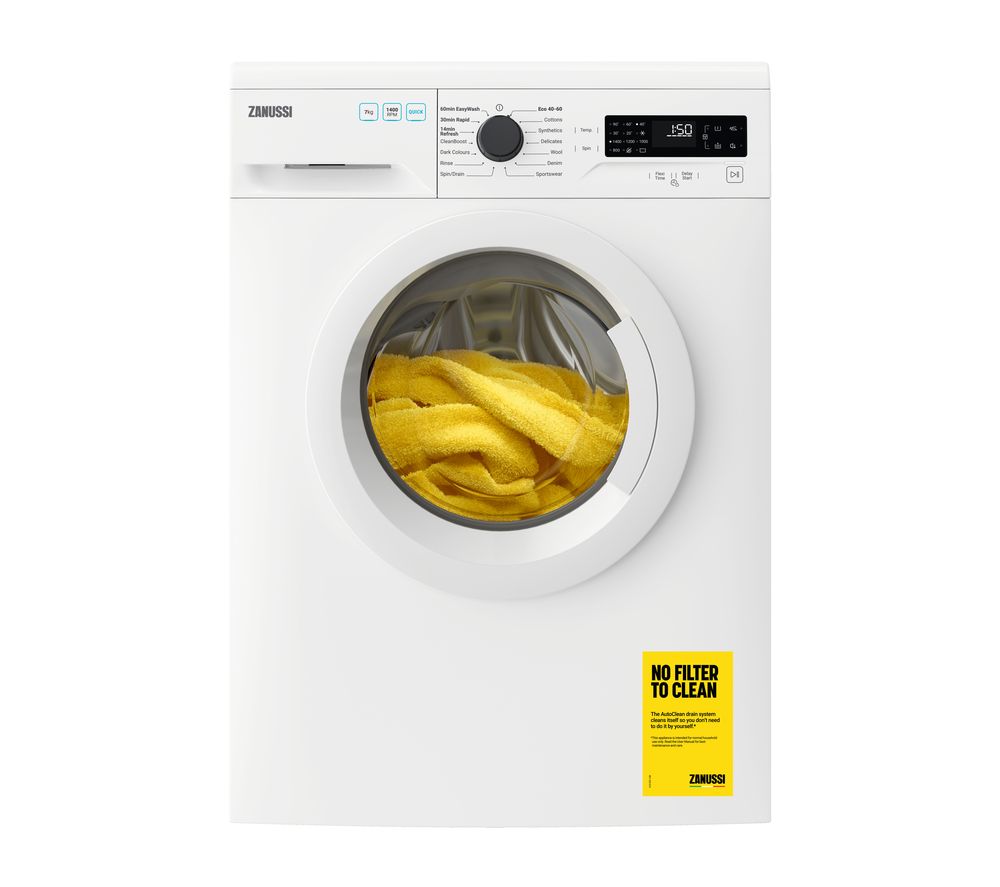 ZANUSSI ZWF745B4PW 7 kg 1400 Spin Washing Machine - White, White