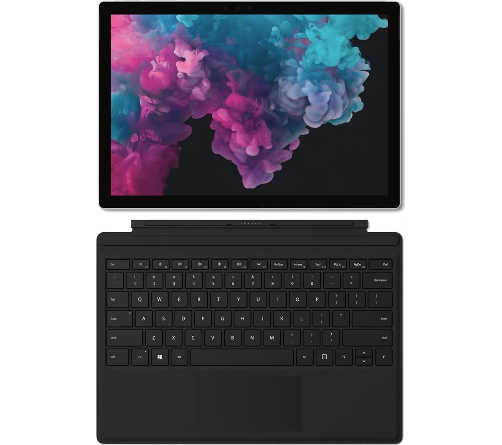 MICROSOFT 12.3" Surface Pro 7 Laptop & Black Typecover Bundle - Intel®Core i5, 256 GB SSD, Platinum, Black