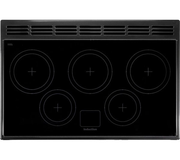 Rangemaster Professional+ FX 90 Induction Range Cooker - Stainless Steel & Chrome, Stainless Steel