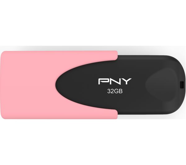 PNY Attache 4 USB 2.0 Memory Stick - 32 GB, Coral Pink, Coral