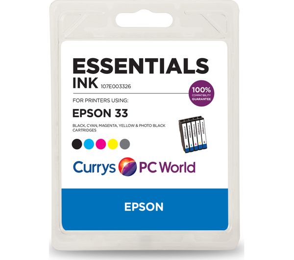 ESSENTIALS Epson 33 5-Colour Ink Cartridges - Multipack