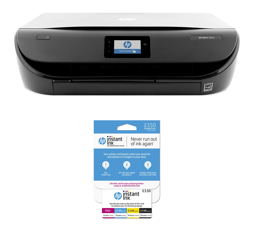 HP ENVY 5020 Wireless All in One Printer & Instant Ink £3.50 Prepaid Card Bundle
