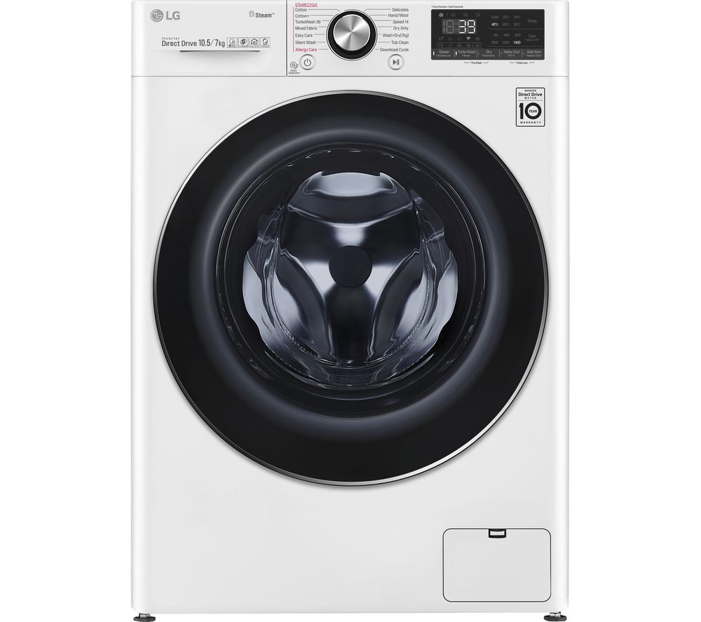 LG FWV917WTS WiFi-enabled 10.5 kg Washer Dryer - White, White