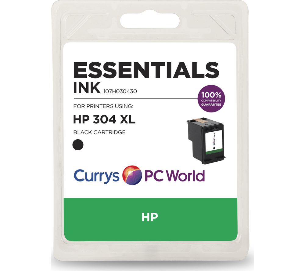 ESSENTIALS HP 304 XL Black Ink Cartridge, Black