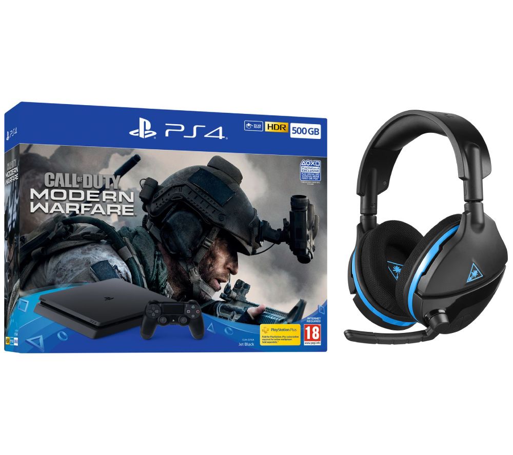 SONY PlayStation 4 Pro with Call of Duty: Modern Warfare & Stealth 600 Wireless Gaming Headset Bundle