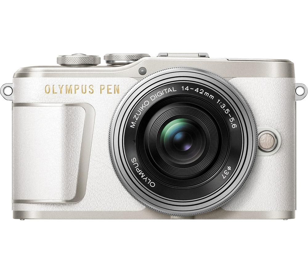 OLYMPUS PEN E-PL9 Mirrorless Camera with M.ZUIKO DIGITAL ED 14-42 mm f/3.5-5.6 EZ Lens - White, White