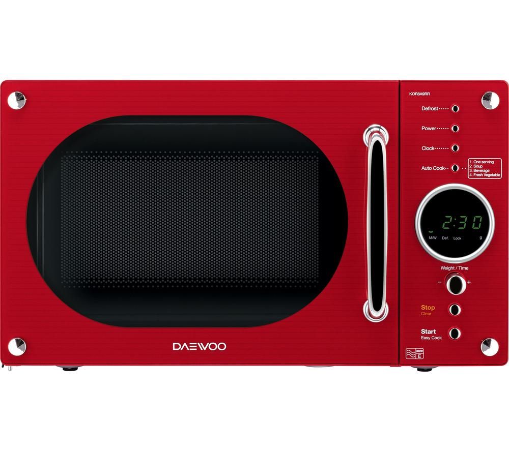 DAEWOO Retro KOR8A9RR Solo Microwave - Red, Red