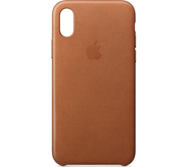 APPLE iPhone X Leather Case - Saddle Brown, Brown