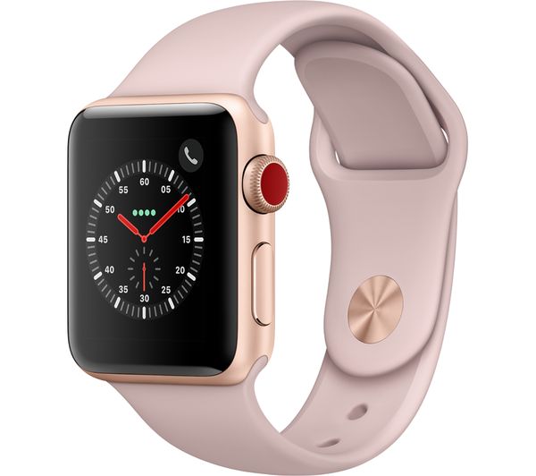 APPLE Watch Series 3 Cellular - 38 mm, Pink