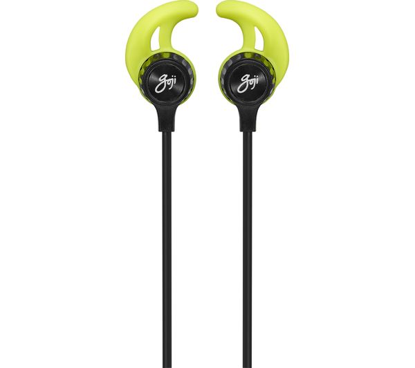 GOJI GSFINBT18 Wireless Bluetooth Headphones - Black & Green, Black