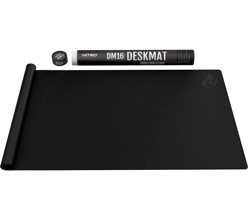 NITRO CONCEPTS DM16 Deskmat Gaming Surface, 1600 x 800 mm - Black, Black
