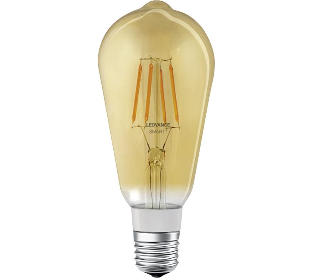 LEDVANCE SMART Filament Edison Dimmable LED Light Bulb - E27, Yellow