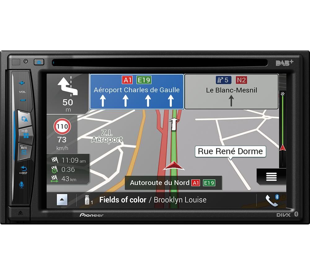 PIONEER AVIC-Z720DAB Smart Bluetooth Car Radio with Sat Nav - Black, Full Europe Maps, Black
