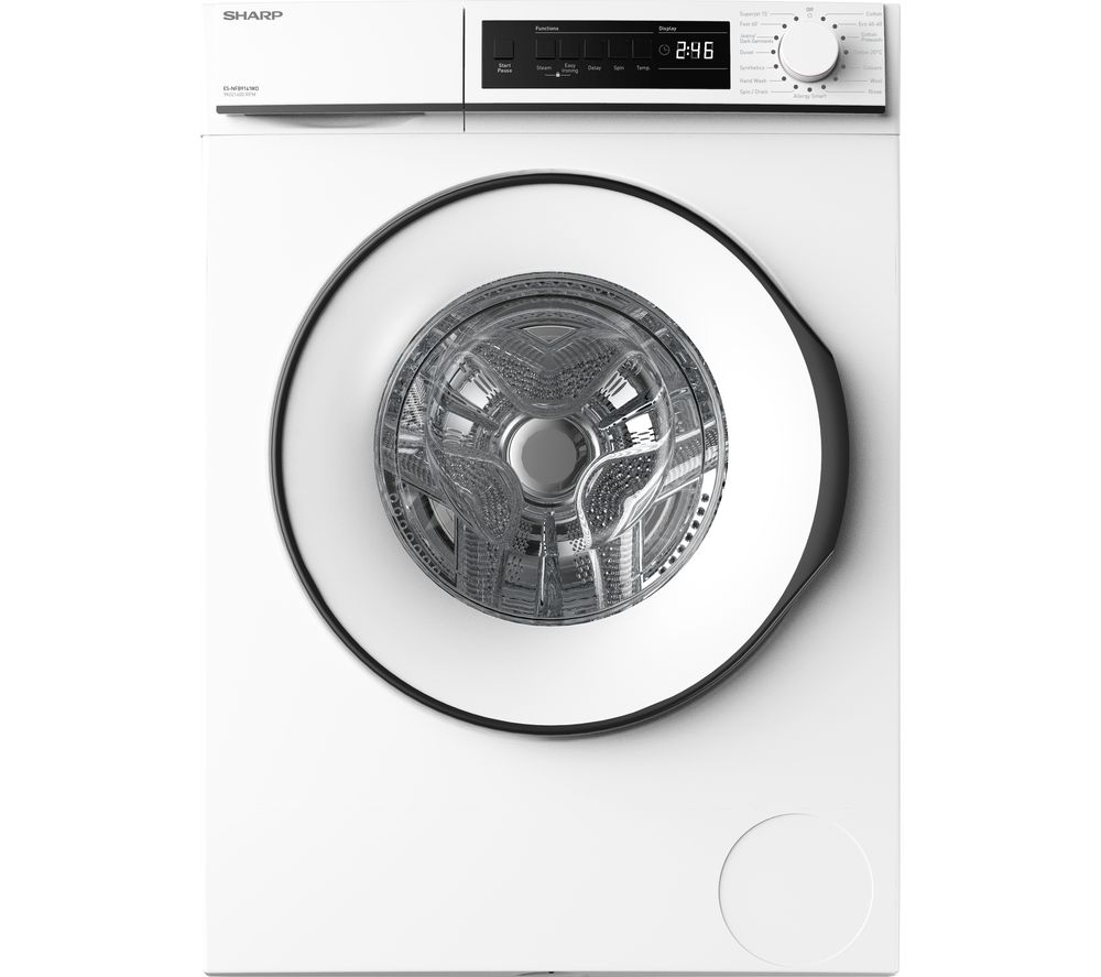 SHARP ES-NFB9141WD-EN 9 kg 1400 Spin Washing Machine - White, White