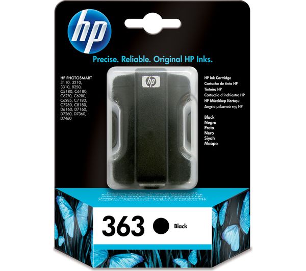 HP 363 Black Ink Cartridge, Black