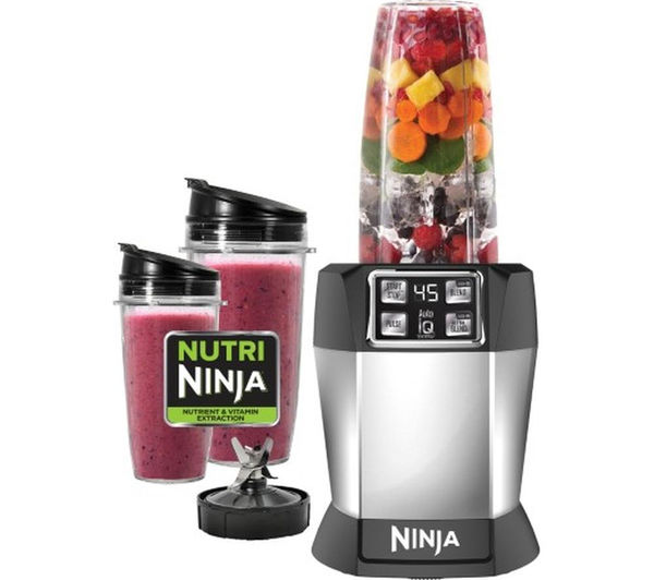 NINJA Nutri Ninja BL480UK Blender - Black & Silver, Black