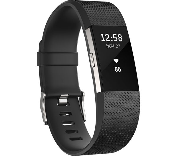 FITBIT Charge 2 - Black, Small, Black