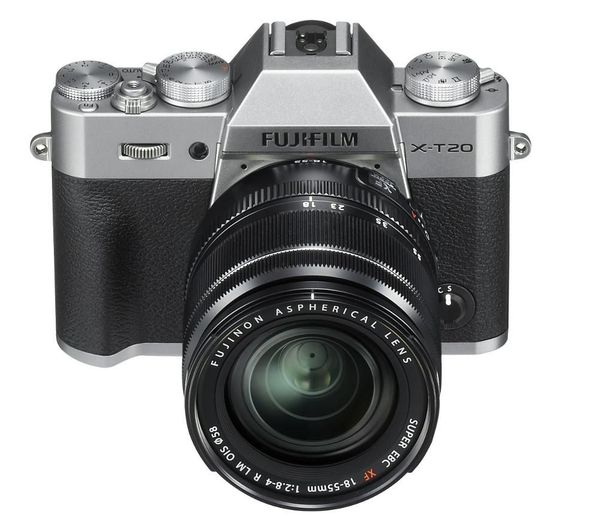 FUJIFILM X-T20 Mirrorless Camera with 18-55 mm f/2.8-4 Lens - Silver, Silver