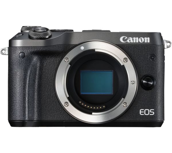 CANON EOS M6 Mirrorless Camera - Black, Body Only, Black