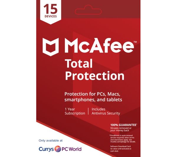 MCAFEE Total Protection - 1 user / 15 devices for 1 year