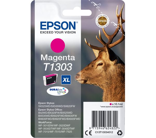 Epson Stag T1303 Magenta Ink Cartridge, Magenta