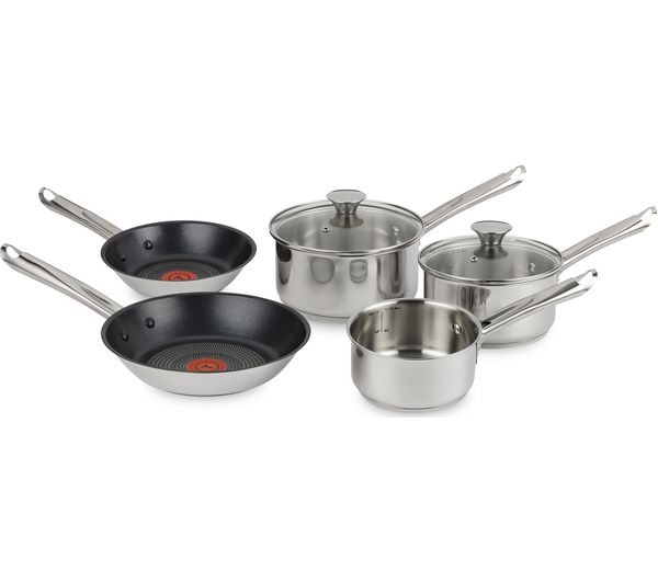 TEFAL Elementary 5-piece Cookware Set - Stainless Steel, Stainless Steel