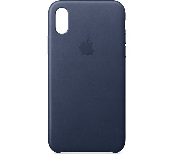 APPLE iPhone X Leather Case - Midnight Blue, Blue