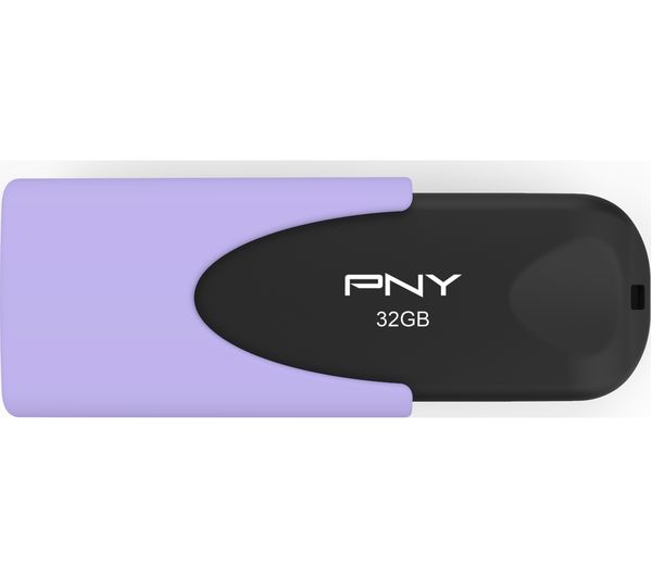 PNY Attache 4 USB 2.0 Memory Stick - 32 GB, Lavender, Lavender