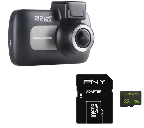 NEXTBASE 212 Lite Dash Cam & 32 GB High Performance Class 10 microSD Memory Card Bundle