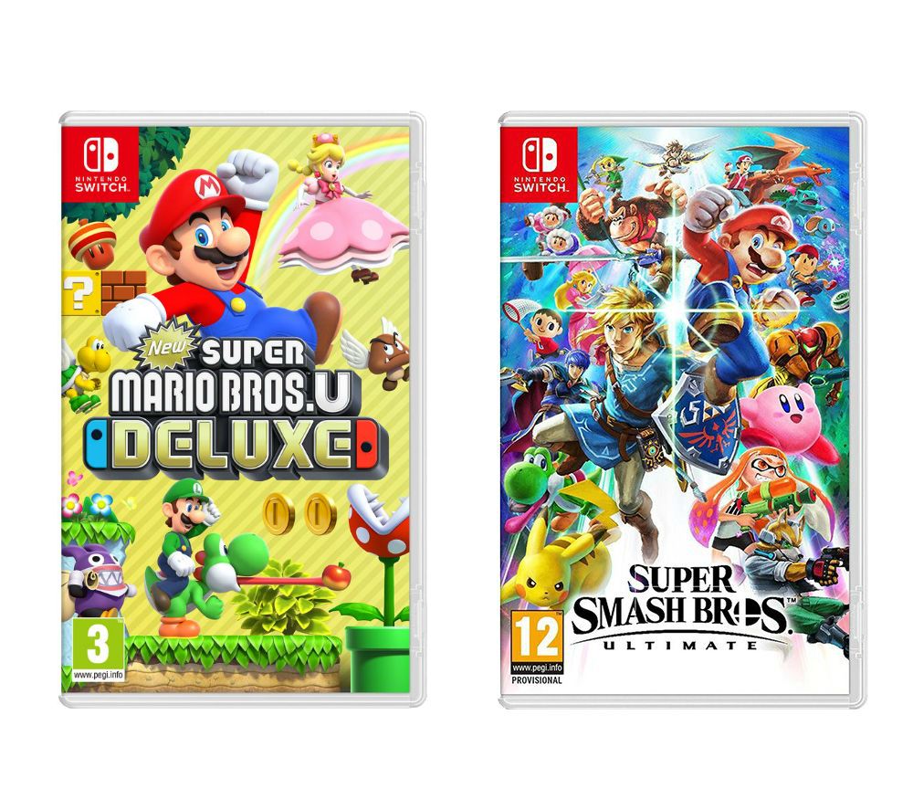 Nintendo SWITCH Super Smash Bros. Ultimate & New Super Mario Bros. U Deluxe Bundle