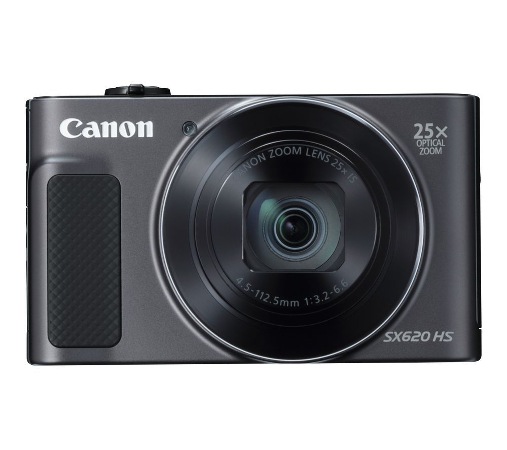 CANON PowerShot SX620 HS Superzoom Compact Camera with 32 GB SDHC Class 10 Card & Case - Black, Black